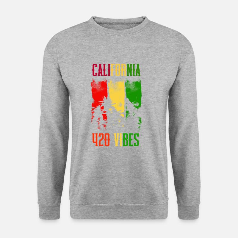 CALIFORNIA 420 VIBES - Unisex Pullover - Weißgrau meliert