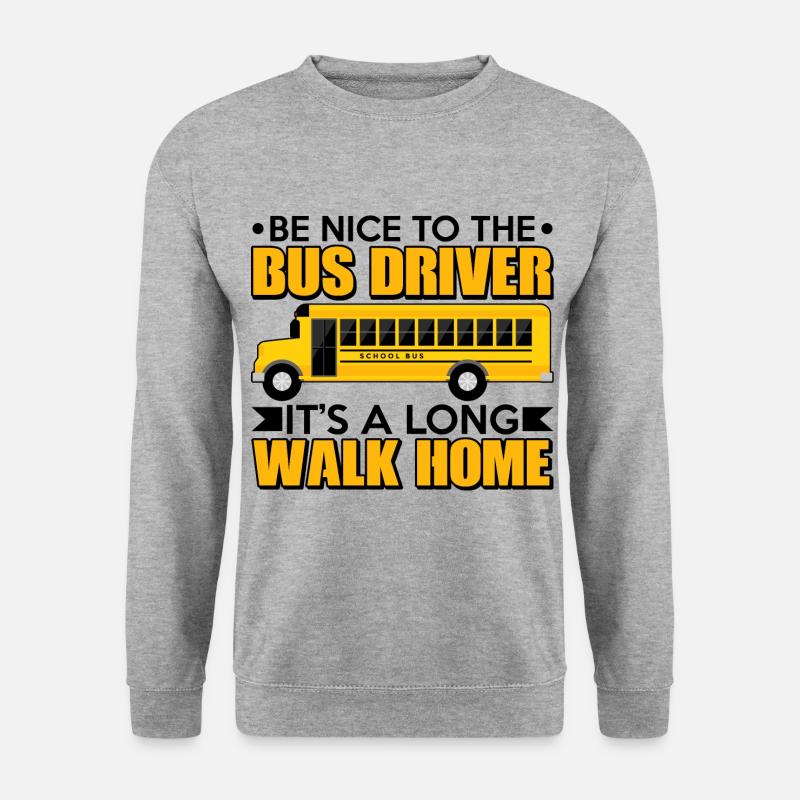 Bus Berufskraftfahrer Busfahrer Busse Busfahrer - Unisex Pullover - Weißgrau meliert