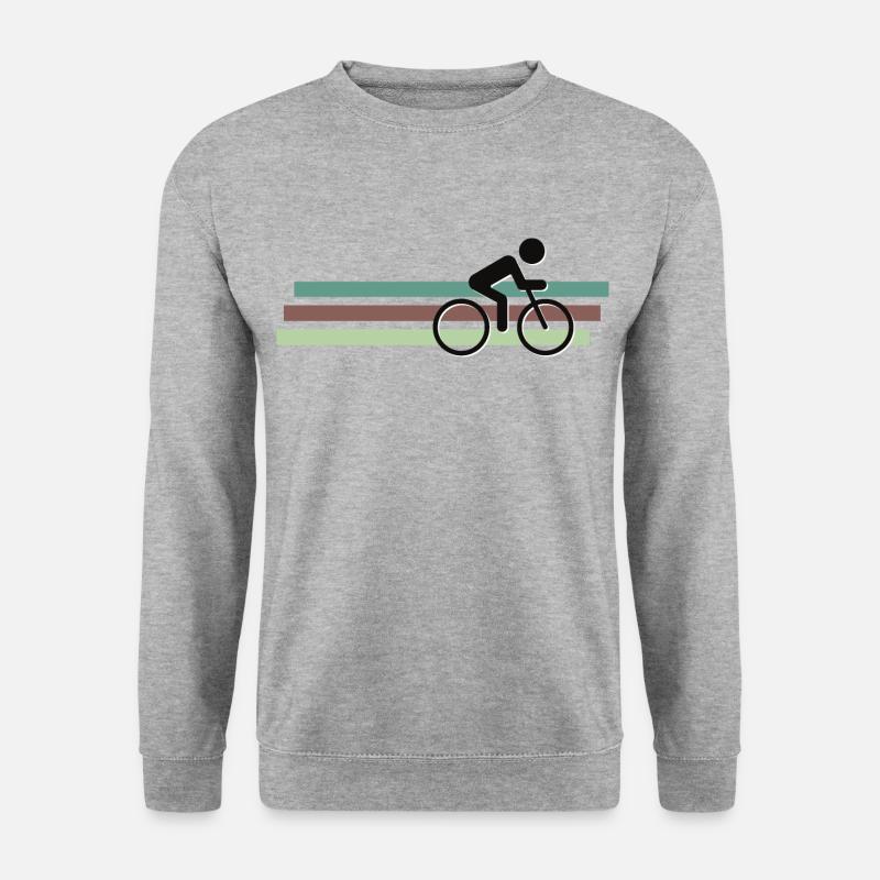 Retro Fahrrad 2 - Unisex Pullover - Weißgrau meliert