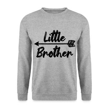 Petit Frère Frère Et sœurs du cœur du frère - Sweat-shirt Unisexe - gris chiné - Devant - Alina (178cm) & Michal (187cm)