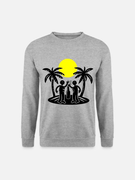 Island Beach Party Drinking - Unisex Sweatshirt - salt & pepper