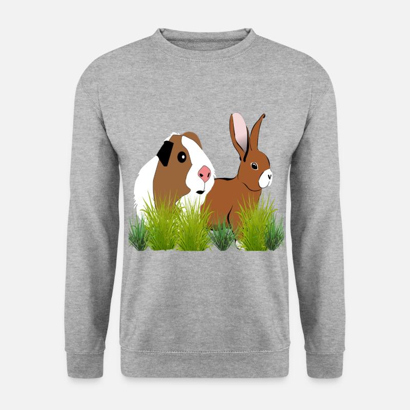 Cobaye lapin de conception - Sweat-shirt Unisexe - gris chiné
