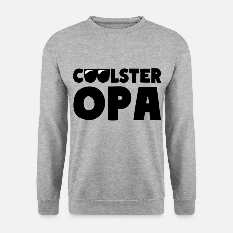 COOLSTER OPA - Unisex Pullover - Weißgrau meliert