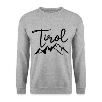 Tirol Berge Alpen Natur - Unisex Pullover - Weißgrau meliert - Vorne - Alina (178cm) & Michal (187cm)