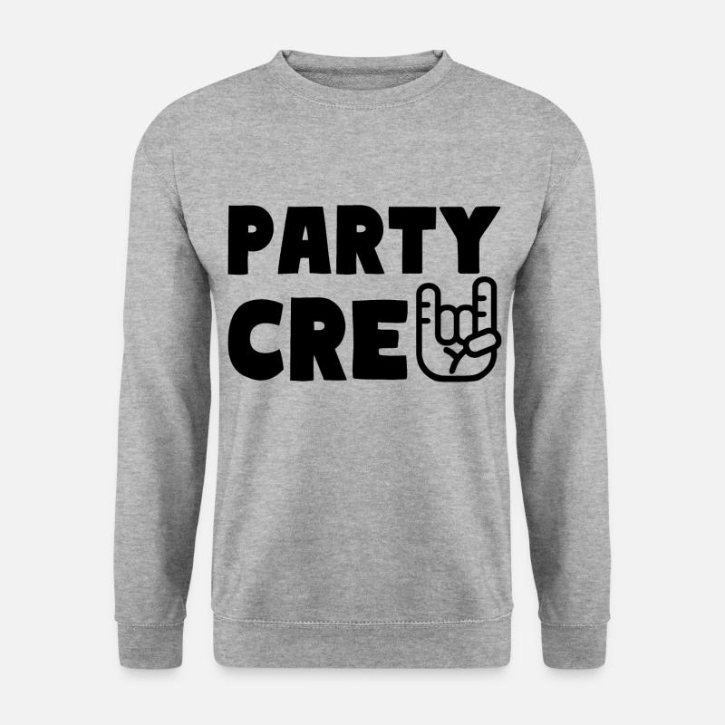 PARTY CREW Feiern - Unisex Pullover - Weißgrau meliert