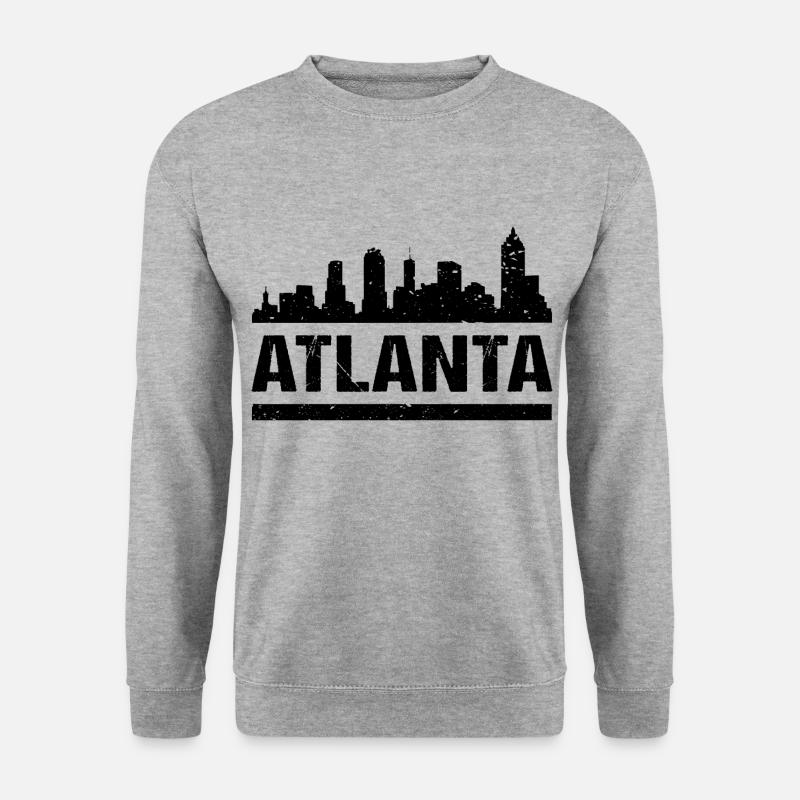 Atlanta City Skyline - Unisex Pullover - Weißgrau meliert