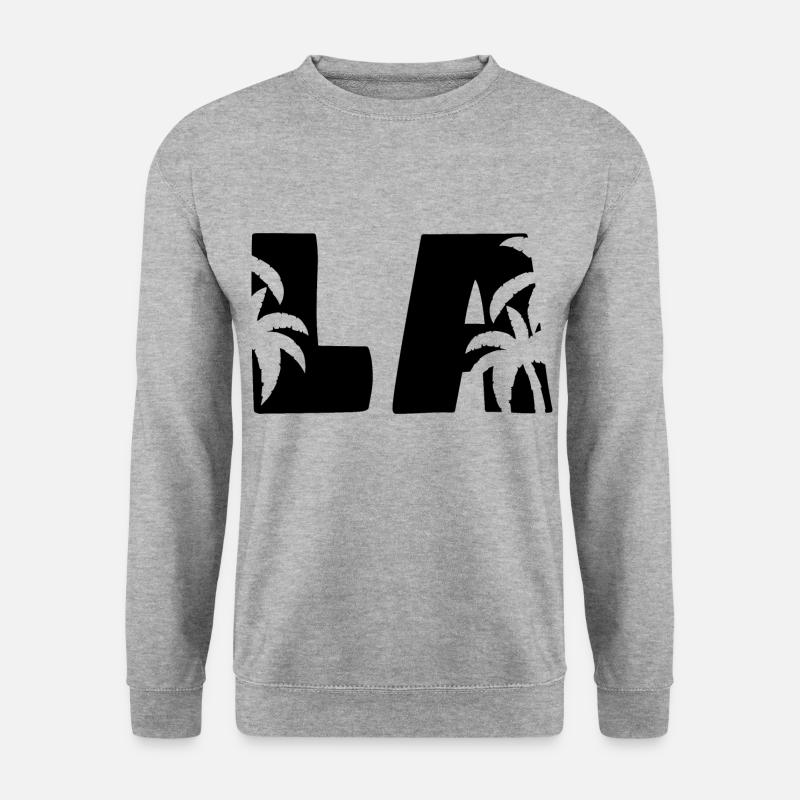 LA Palms Los Angeles - Unisex Pullover - Weißgrau meliert