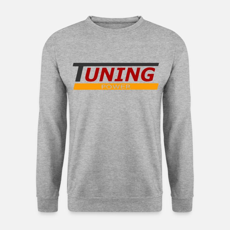 tuning power - Unisex Pullover - Weißgrau meliert