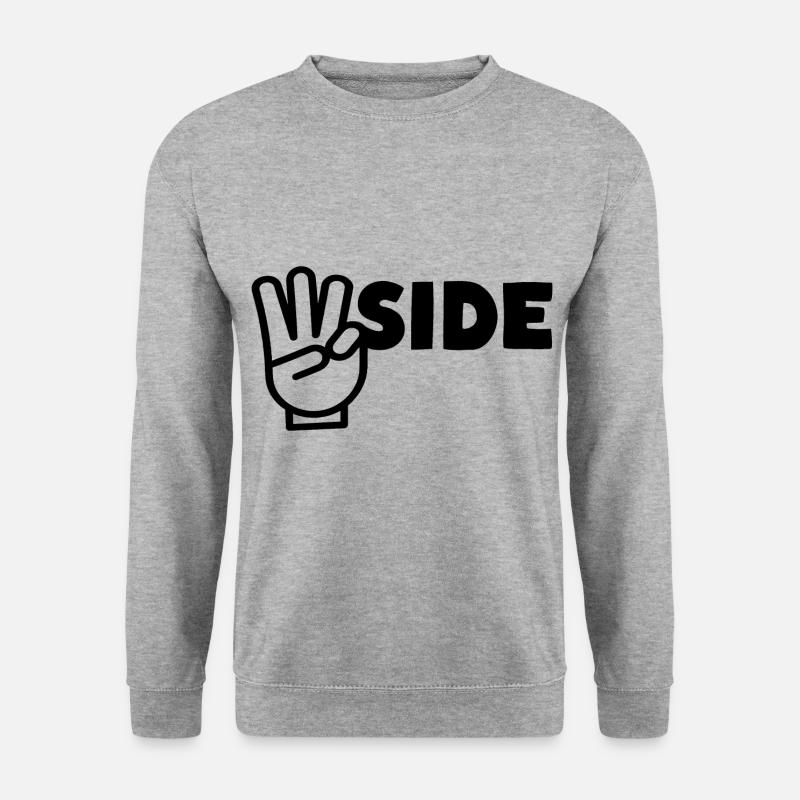Westside W finger sign - Unisex Sweatshirt - salt & pepper