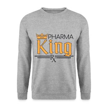 Pharmacy | Pharma King - Unisex Sweatshirt - salt & pepper - Front - Alina (178cm) & Michal (187cm)