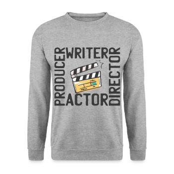 Film Réalisateur Production cinématographique - Sweat-shirt Unisexe - gris chiné - Devant - Alina (178cm) & Michal (187cm)