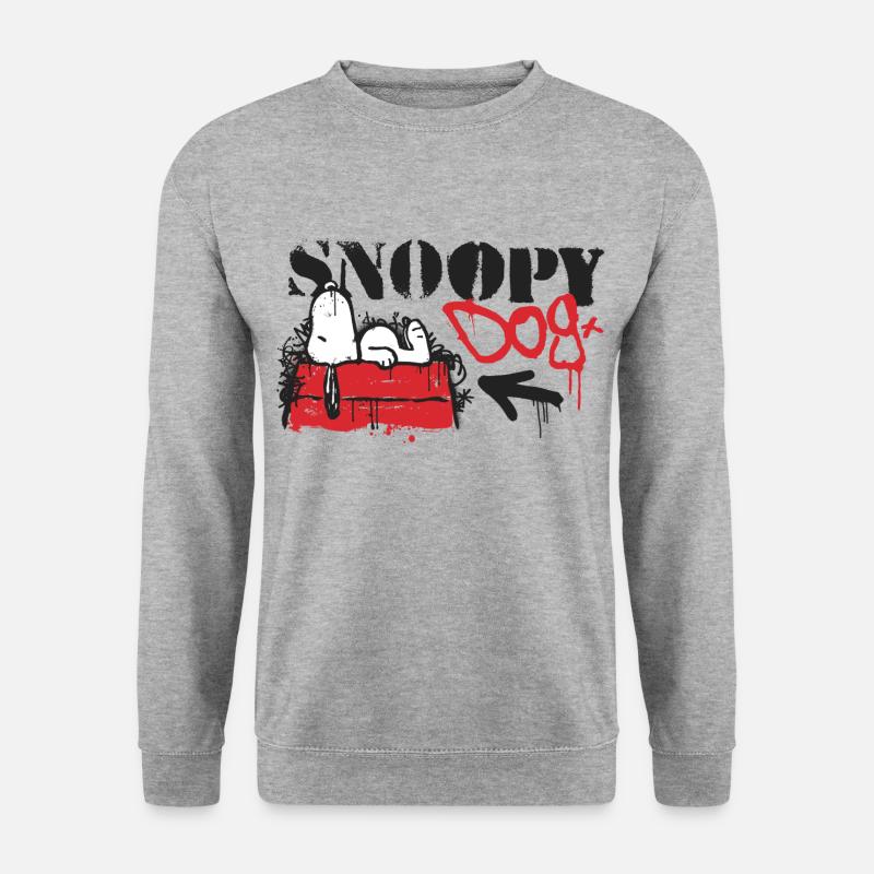 Peanuts Snoopy Dog Graffiti Street Art - Unisex Pullover - Weißgrau meliert
