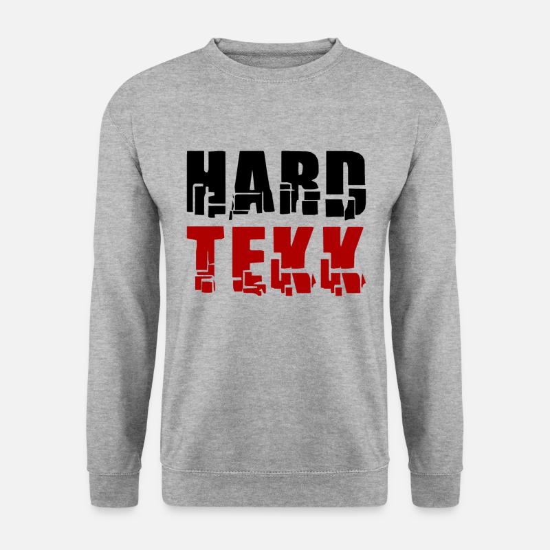Hard Tekk Techno - Unisex Pullover - Weißgrau meliert