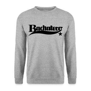Bachatero Star - Bachata Dance Shirt - Unisex Sweatshirt - salt & pepper - Front - Alina (178cm) & Michal (187cm)