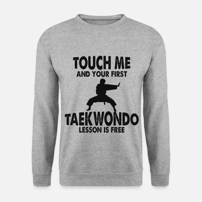 Taekwondo Spruch lustig - Unisex Pullover - Weißgrau meliert