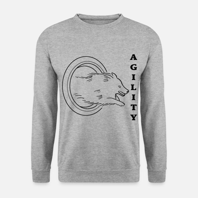 Agility Sheltie - Unisex Pullover - Weißgrau meliert