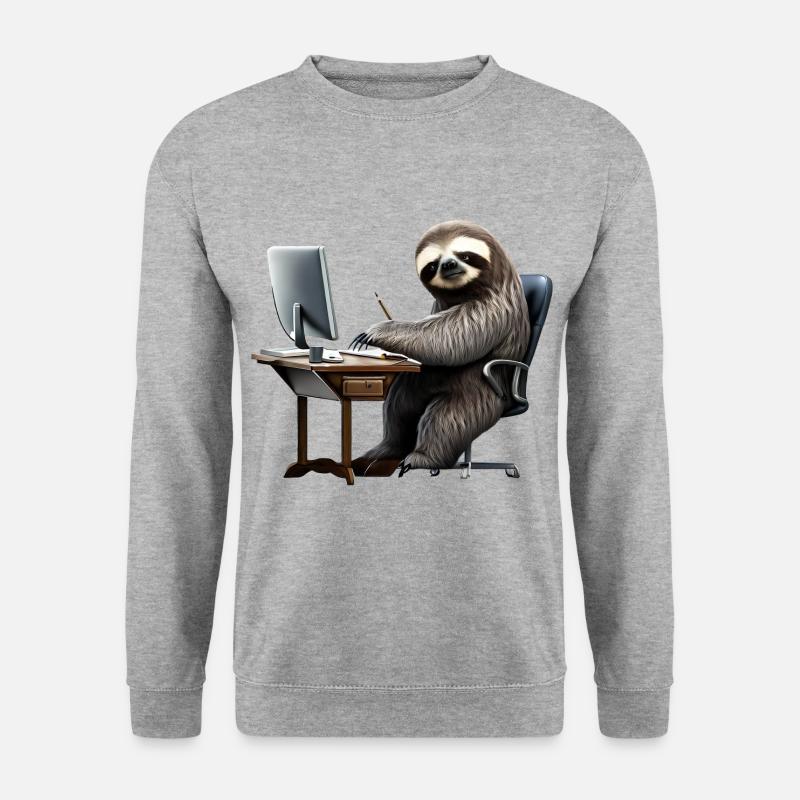 Kontor dovendyr - Unisex sweater - hvidgrå meleret