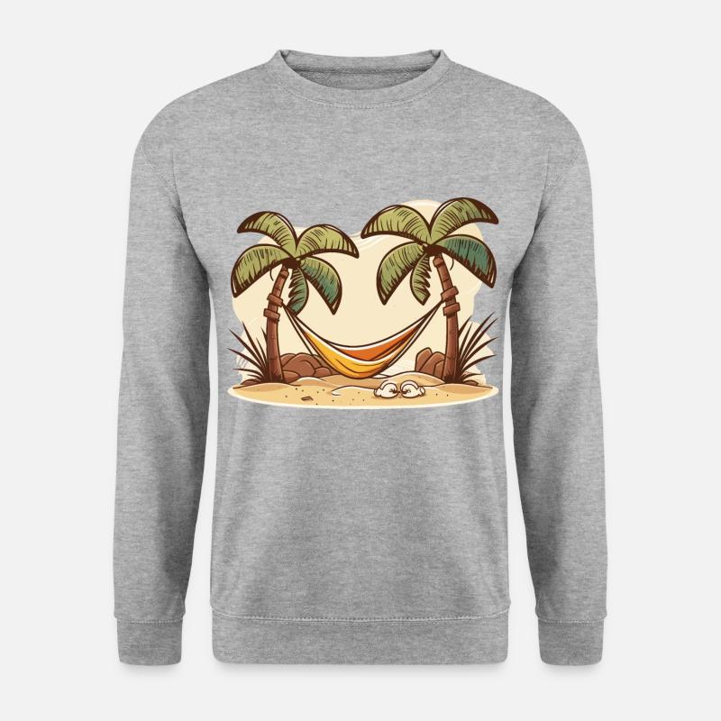 Der Hängematten-Relaxer - Unisex Pullover - Weißgrau meliert