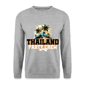 Vacances de l’équipage de fête en Thaïlande - Sweat-shirt Unisexe - gris chiné - Devant - Alina (178cm) & Michal (187cm)