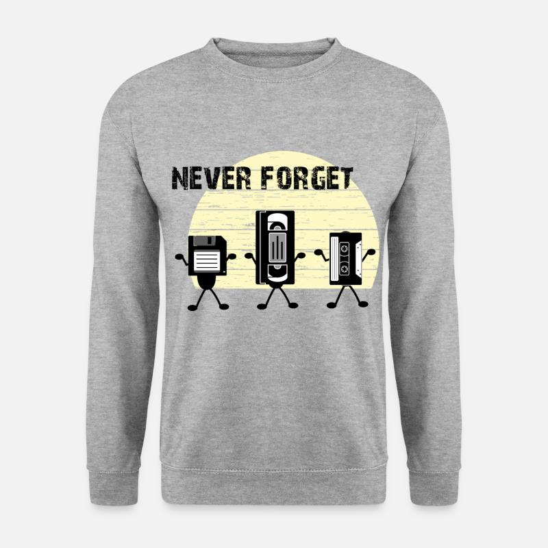 Nie vergessen - Unisex Pullover - Weißgrau meliert