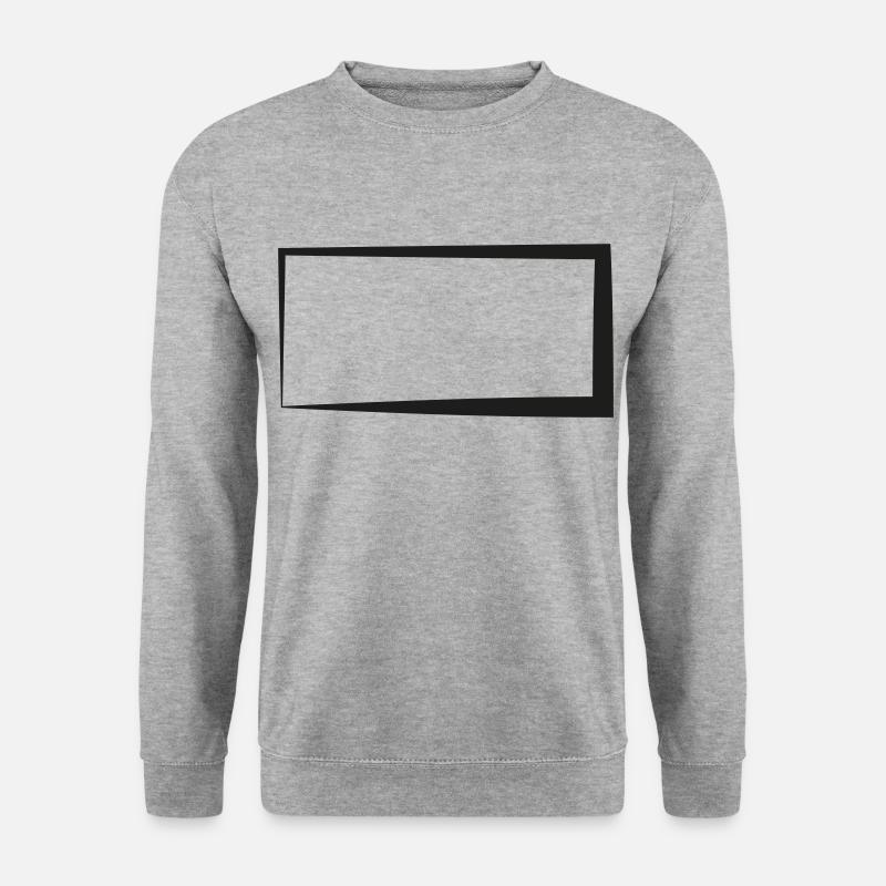 Viereck Geometrie - Unisex Pullover - Weißgrau meliert