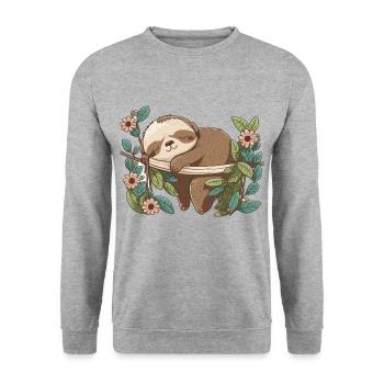 Hang Out - Unisex Sweatshirt - salt & pepper - Front - Alina (178cm) & Michal (187cm)