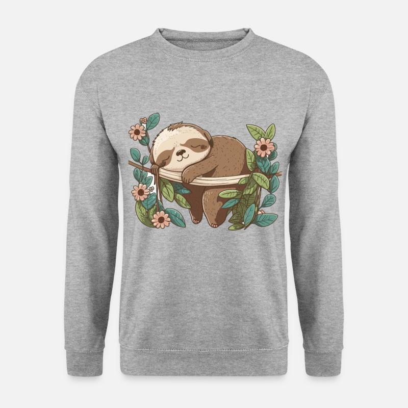 Abhängen - Unisex Pullover - Weißgrau meliert