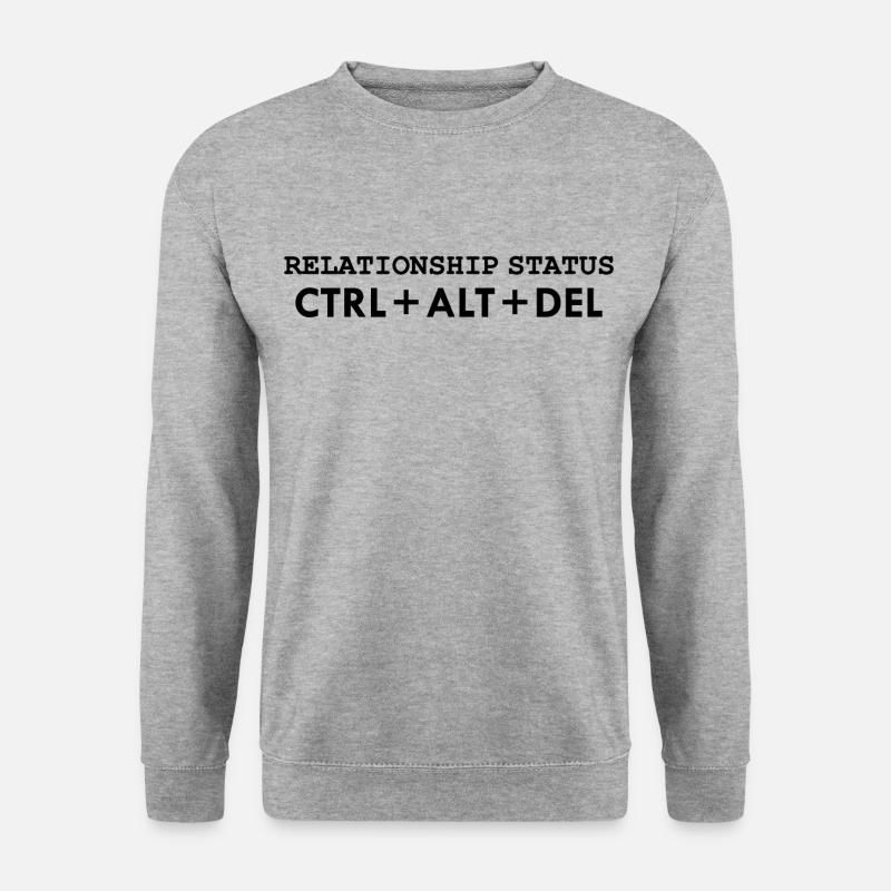 Relationship status CTRL ALT DELETE - Unisex Pullover - Weißgrau meliert