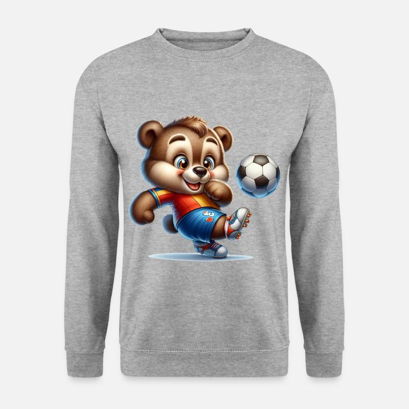 Cute Soccer Player Bear - Unisex Sweatshirt - salt & pepper