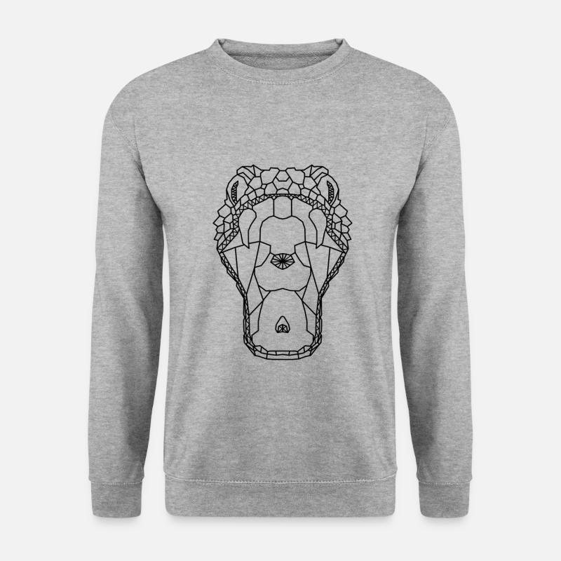 Viper Schlange Geometric - Unisex Pullover - Weißgrau meliert