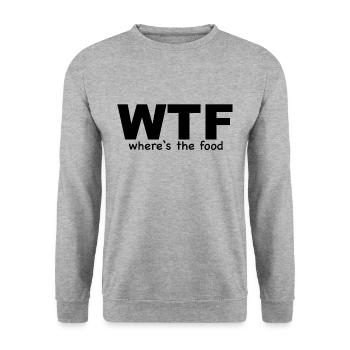 Où est La nourriture ? - Sweat-shirt Unisexe - gris chiné - Devant - Alina (178cm) & Michal (187cm)