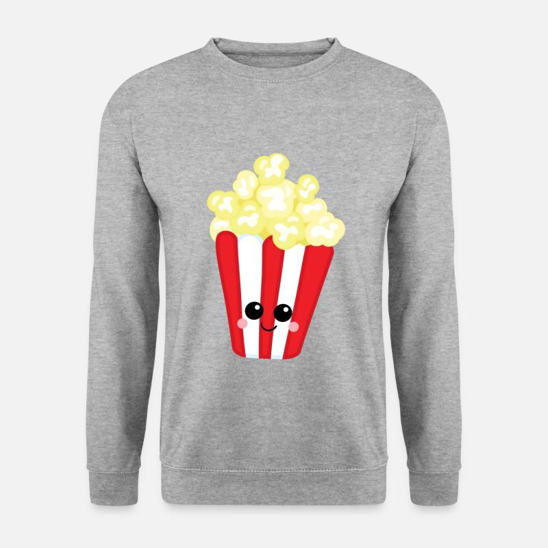 Popcorn - Unisex Pullover - Weißgrau meliert