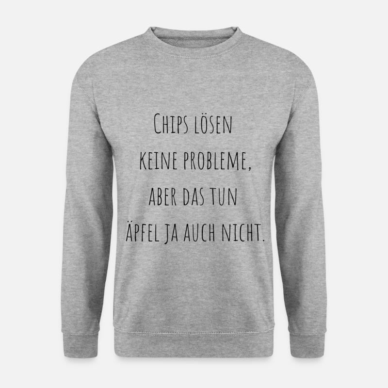 Chips vs. apples - Unisex Sweatshirt - salt & pepper