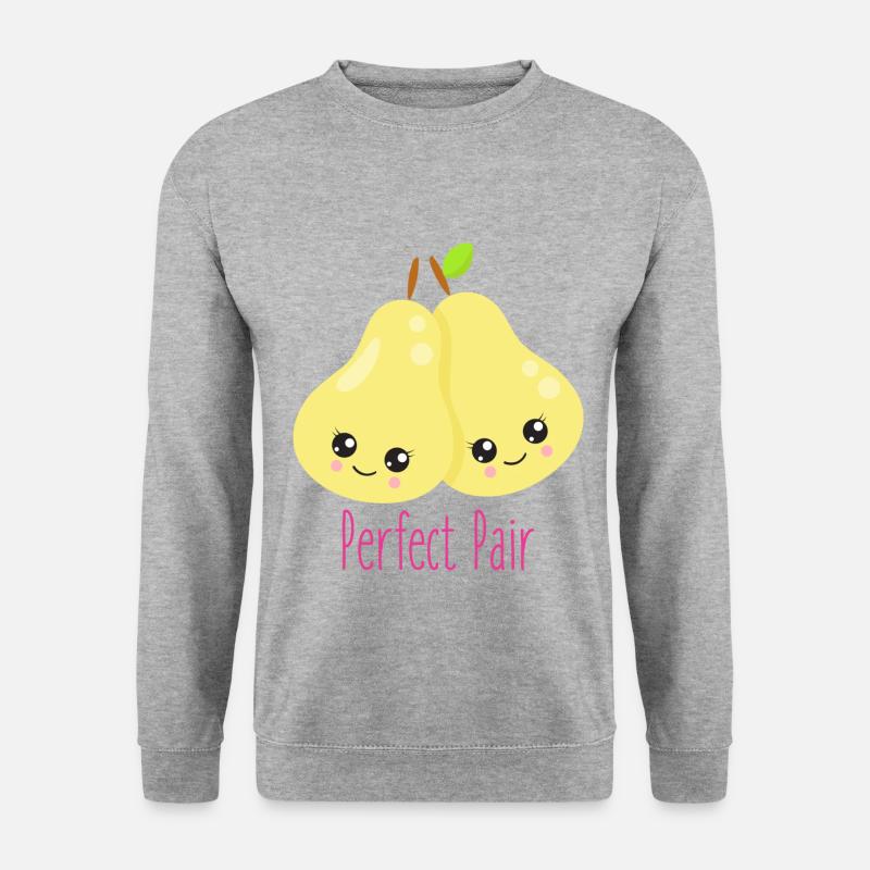 Perfect Pair - Unisex Pullover - Weißgrau meliert
