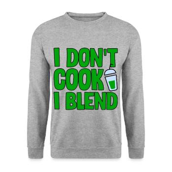 I Don't Cook I Blend 2 - Unisex Sweatshirt - salt & pepper - Front - Alina (178cm) & Michal (187cm)