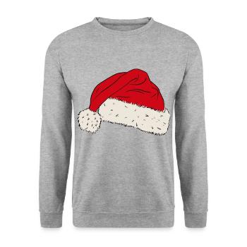 Santa Claus Santa Claus Santa Claus - Unisex Sweatshirt - salt & pepper - Front - Alina (178cm) & Michal (187cm)