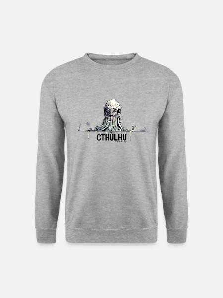 Cthulhu (H. P. Lovecraft) - Unisex Pullover - Weißgrau meliert