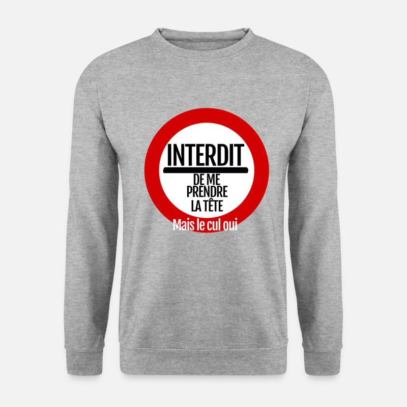 Ich darf mich nicht an die Spitze setzen. - Unisex Pullover - Weißgrau meliert
