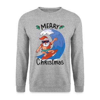 Christmas in July - Unisex Sweatshirt - salt & pepper - Front - Alina (178cm) & Michal (187cm)
