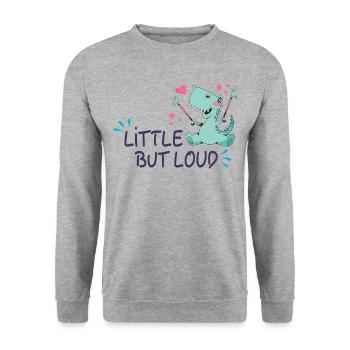 Little but loud - Unisex Sweatshirt - salt & pepper - Front - Alina (178cm) & Michal (187cm)