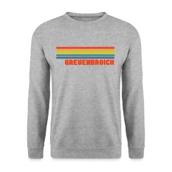 Grevenbroich Regenbogen Mode - Unisex Pullover - Weißgrau meliert - Vorne - Alina (178cm) & Michal (187cm)