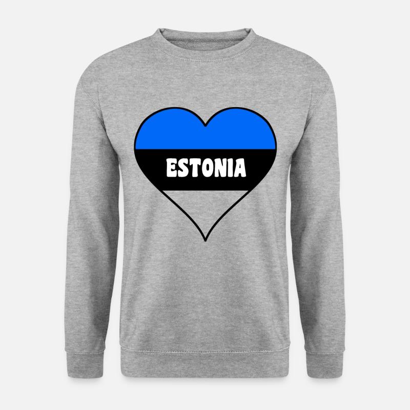 estonia - Unisex Pullover - Weißgrau meliert