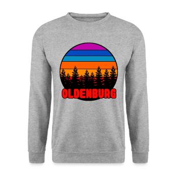 Oldenburg 04 - Unisex Sweatshirt - salt & pepper - Front - Alina (178cm) & Michal (187cm)