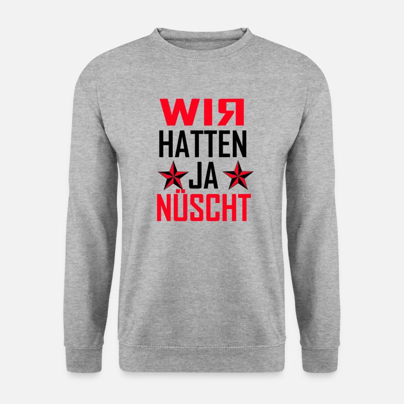 wir hatten ja nüscht - Unisex Pullover - Weißgrau meliert