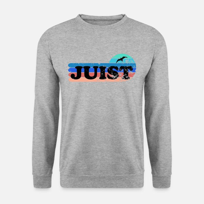 Insel Juist Ostfriesland - Unisex Pullover - Weißgrau meliert