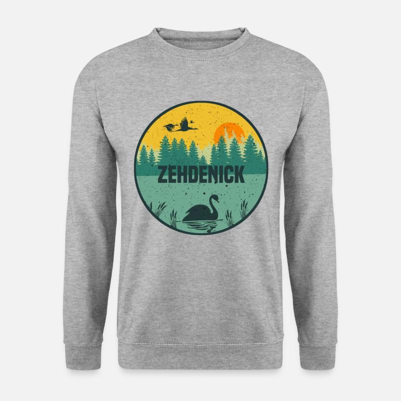 Zehdenick - Unisex Pullover - Weißgrau meliert