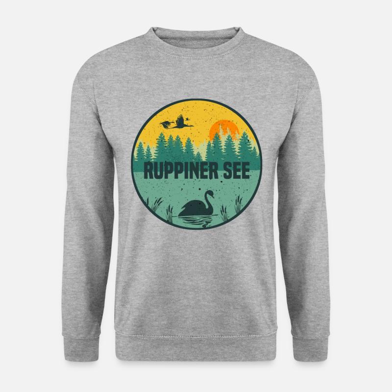 Ruppiner See - Unisex Pullover - Weißgrau meliert
