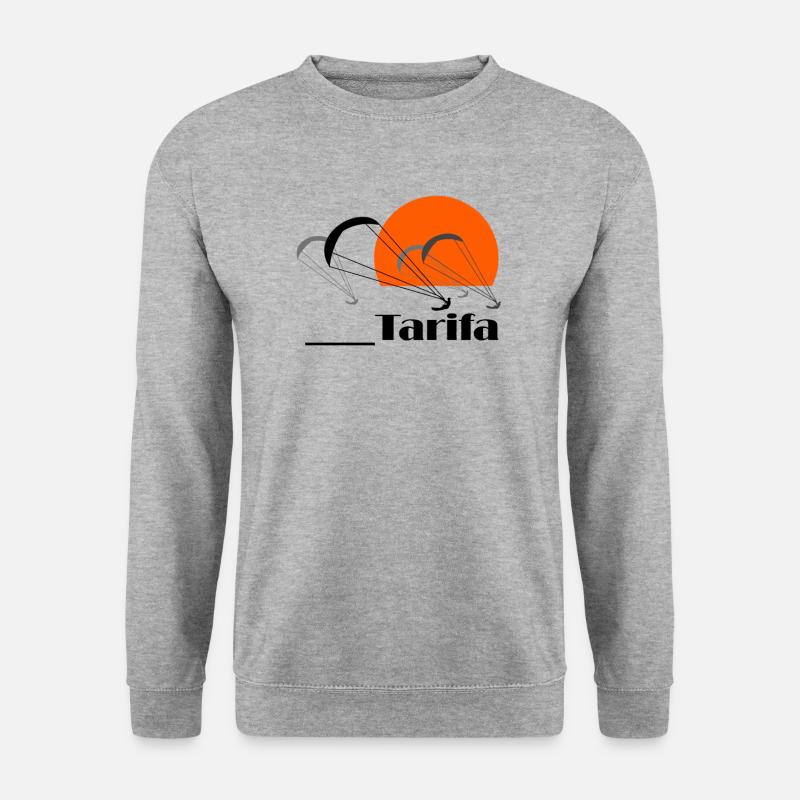 Tarifa Kite Surfing - Unisex Pullover - Weißgrau meliert