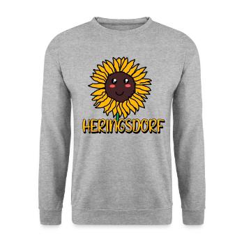 Heringsdorf - Unisex Pullover - Weißgrau meliert - Vorne - Alina (178cm) & Michal (187cm)