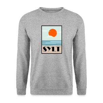 sylt - Unisex Pullover - Weißgrau meliert - Vorne - Alina (178cm) & Michal (187cm)